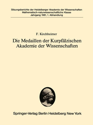 cover image of Die Medaillen der Kurpfälzischen Akademie der Wissenschaften